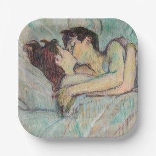 Toulouse-Lautrec - In Bed, The Kiss Paper Plate