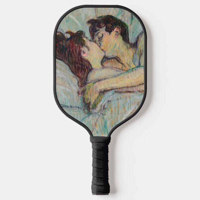 Toulouse-Lautrec - In Bed, The Kiss Pickleball Paddle (Front)