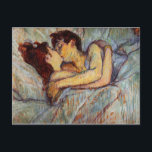 Toulouse-Lautrec In Bed The Kiss Postcard<br><div class="desc">Henri de Toulouse-Lautrec In Bed The Kiss. Oil painting on canvas 1899. Toulouse painted couples in bed throughout his career, this is one of his most charming. One of the most famous kiss paintings, In Bed The Kiss makes a great gift for fans of Henri de Toulouse-Lautrec, post-impressionism, romantic art,...</div>