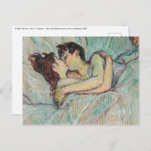 Toulouse-Lautrec - In Bed, The Kiss Postcard