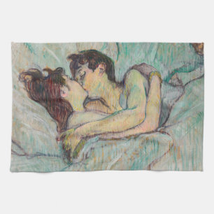 Toulouse-Lautrec - In Bed, The Kiss Tea Towel