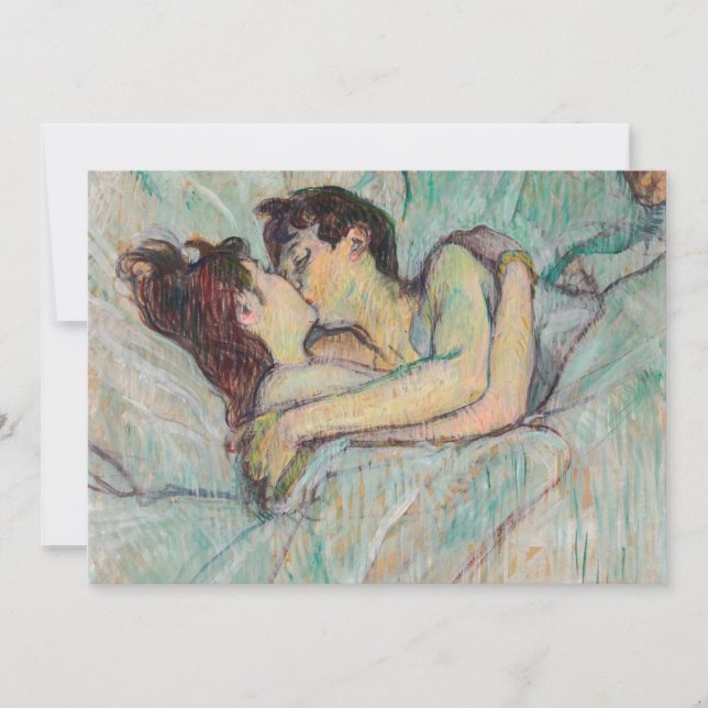 Toulouse-Lautrec - In Bed, The Kiss Thank You Card (Front)