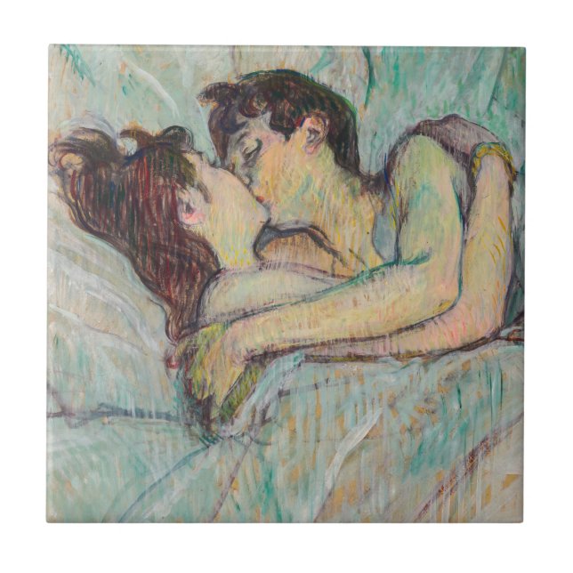 Toulouse-Lautrec - In Bed, The Kiss Tile (Front)