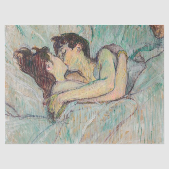 Toulouse-Lautrec - In Bed, The Kiss Tissue Paper (Front)