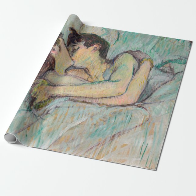 Toulouse-Lautrec - In Bed, The Kiss Wrapping Paper (Unrolled)