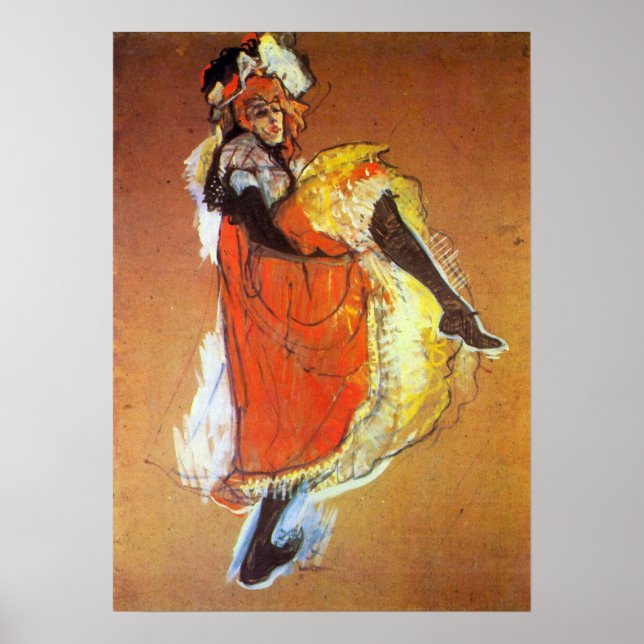 Toulouse-Lautrec — Jane Avril Dancing Poster (Front)