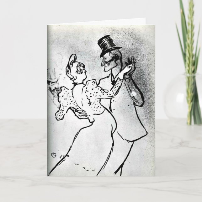 Toulouse-Lautrec: La Goulue and Valentin, Waltz Card (Front)