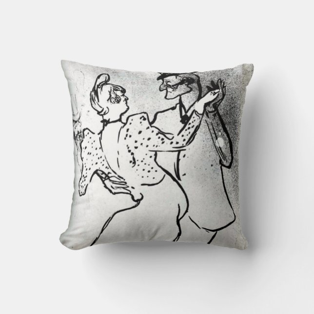 Toulouse-Lautrec: La Goulue and Valentin, Waltz Cushion (Front)