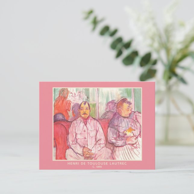 Toulouse-Lautrec, Madam, Sir and the Dog Postcard (Standing Front)