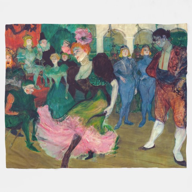 Toulouse-Lautrec - Marcelle Lender, Dancing Bolero Fleece Blanket (Front (Horizontal))
