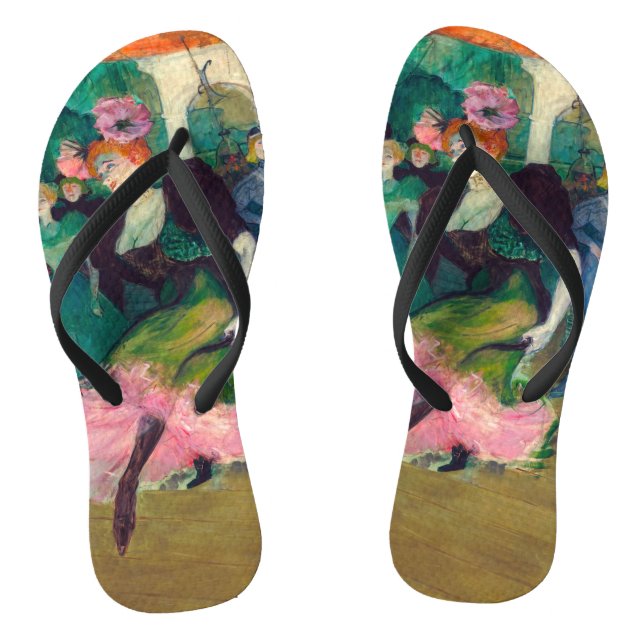 Toulouse-Lautrec - Marcelle Lender, Dancing Bolero Flip Flops (Footbed)