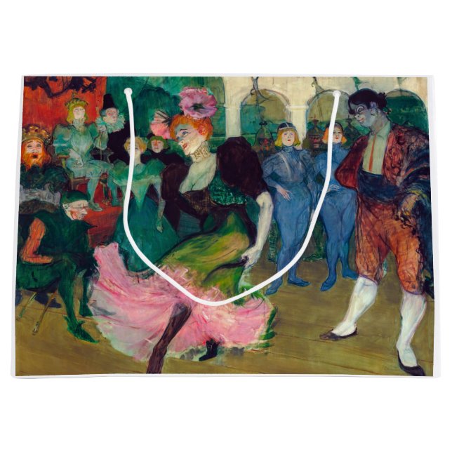 Toulouse-Lautrec - Marcelle Lender, Dancing Bolero Large Gift Bag (Front)