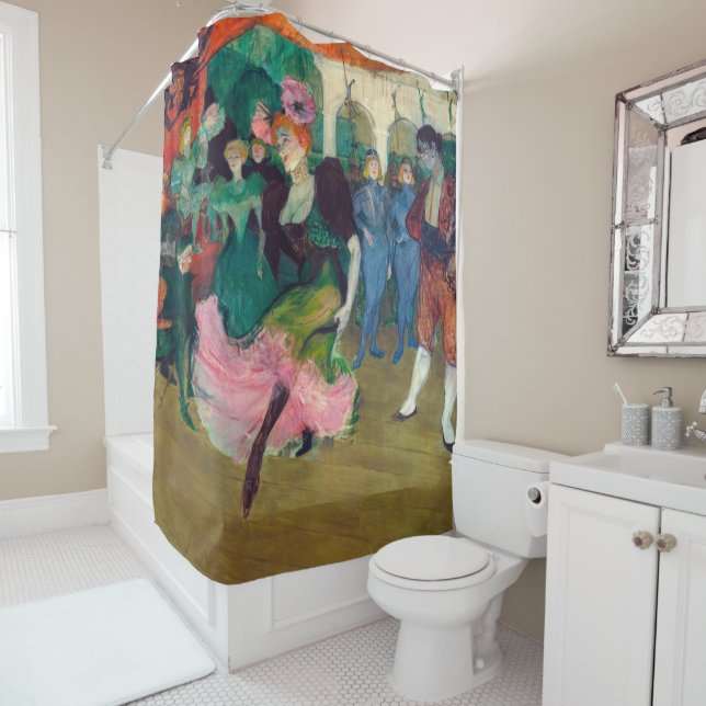 Toulouse-Lautrec - Marcelle Lender, Dancing Bolero Shower Curtain (In Situ)