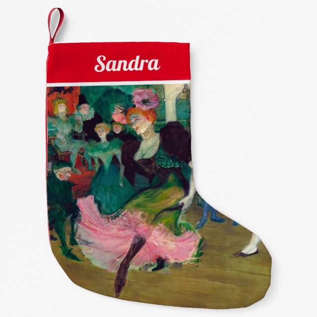 Toulouse-Lautrec - Marcelle Lender, Dancing Bolero Small Christmas Stocking (Front)