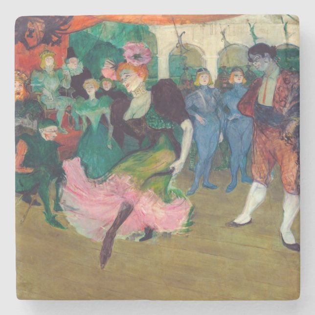 Toulouse-Lautrec - Marcelle Lender, Dancing Bolero Stone Coaster (Front)