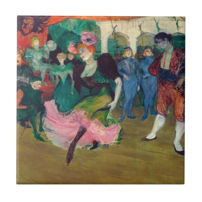 Toulouse-Lautrec - Marcelle Lender, Dancing Bolero Tile (Front)