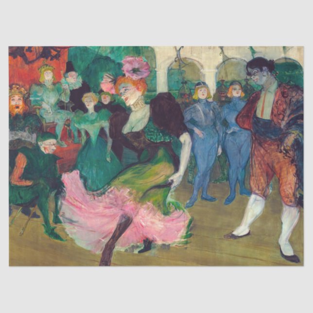 Toulouse-Lautrec - Marcelle Lender, Dancing Bolero Tissue Paper (Front)