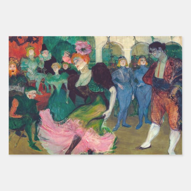 Toulouse-Lautrec - Marcelle Lender, Dancing Bolero Wrapping Paper Sheet (Front)
