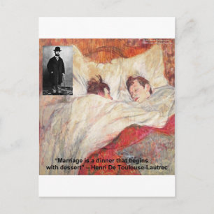 Toulouse-Lautrec Marriage Quote Gifts & Tees Postcard