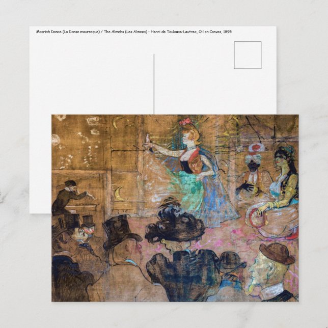 Toulouse-Lautrec - Moorish Dance / The Almehs Postcard (Front/Back)