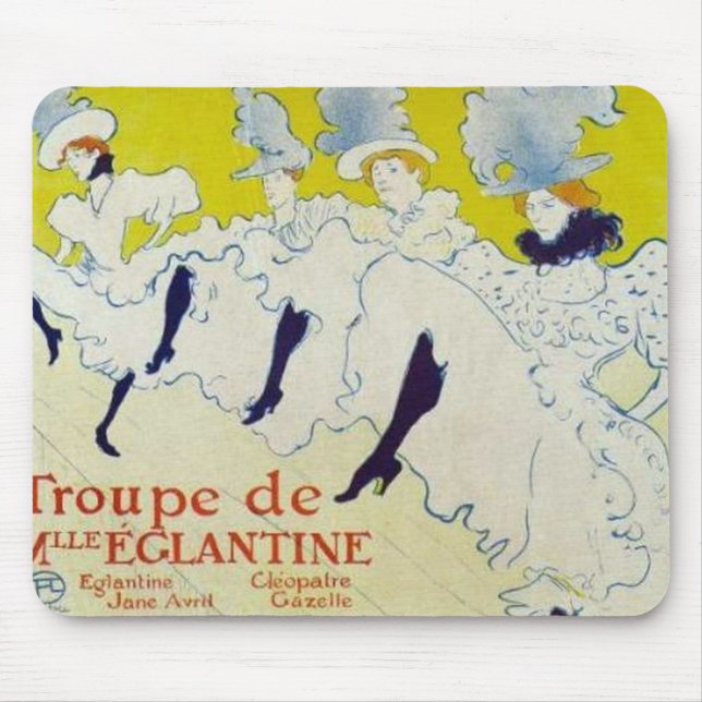 Toulouse Lautrec poster Mouse Mat (Front)