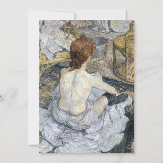 Toulouse-Lautrec - Rousse / Toilet Invitation (Front)