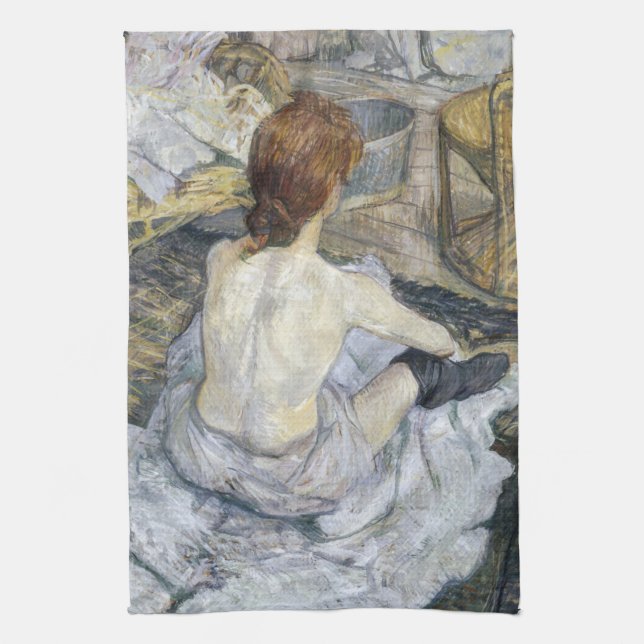 Toulouse-Lautrec - Rousse / Toilet Tea Towel (Vertical)