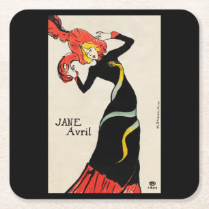 Toulouse–Lautrec Square Paper Coaster
