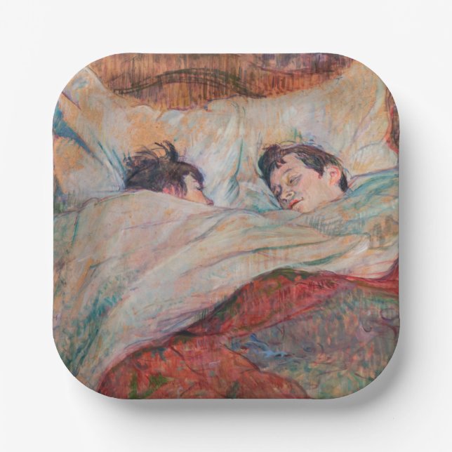 Toulouse-Lautrec - The Bed Paper Plate (Front)