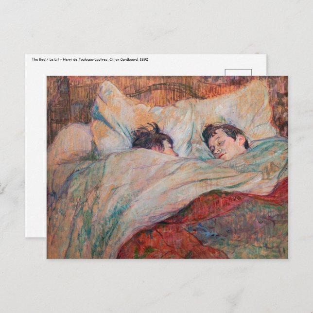 Toulouse-Lautrec - The Bed Postcard (Front/Back)