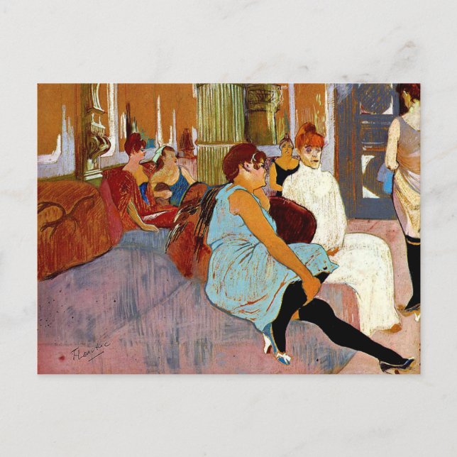 Toulouse-Lautrec - The Salon in the Rue des Moulin Postcard (Front)