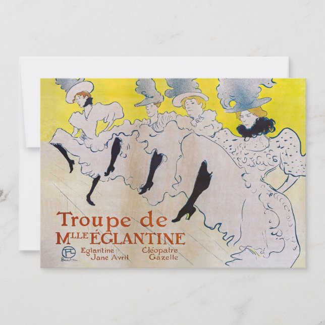 Toulouse-Lautrec - Troupe de Mlle Eglantine Invitation (Front)