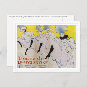 Toulouse-Lautrec - Troupe de Mlle Eglantine Postcard