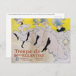 Toulouse-Lautrec - Troupe de Mlle Eglantine Postcard