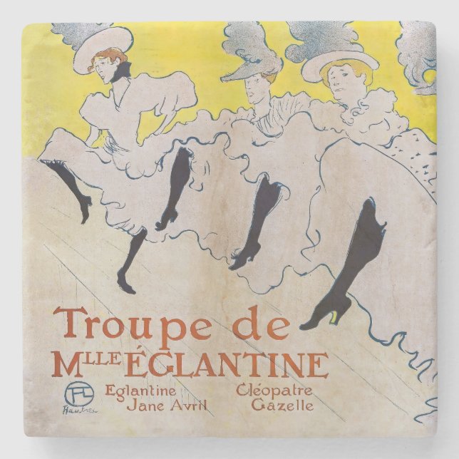Toulouse-Lautrec - Troupe de Mlle Eglantine Stone Coaster (Front)
