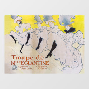 Toulouse-Lautrec - Troupe de Mlle Eglantine Window Cling