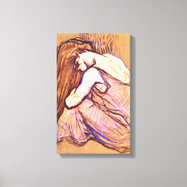 Toulouse-Lautrec - Woman Combing Hair Canvas Print (Front)
