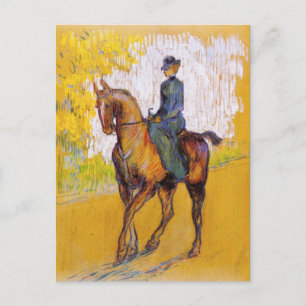 Toulouse-Lautrec Woman on Horse Postcard