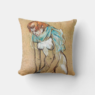 Toulouse-Lautrec - Woman Pulling Up her Stockings Cushion