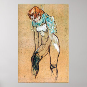 Toulouse-Lautrec - Woman Pulling Up her Stockings Poster