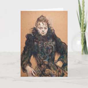 Toulouse-Lautrec - Woman with a Black Boa Card