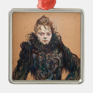 Toulouse-Lautrec - Woman with a Black Boa Metal Tree Decoration