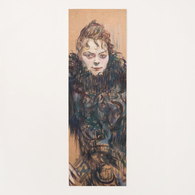 Toulouse-Lautrec - Woman with a Black Boa Yoga Mat (Front)