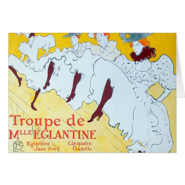 Toulouse Lautrec Yellow Dancing Girl Poster (Front Horizontal)