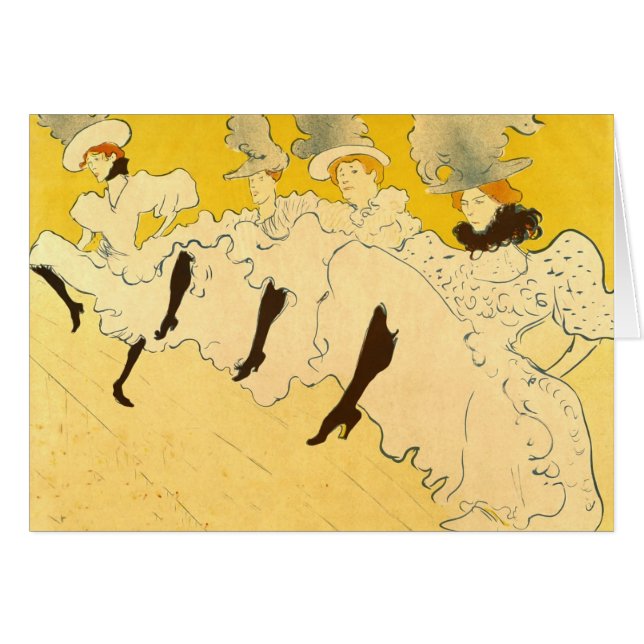 Toulouse Lautrec Yellow Dancing Girl Poster (Front Horizontal)