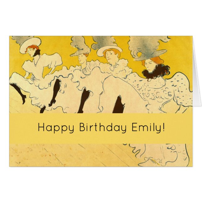 Toulouse Lautrec Yellow Dancing Girl Poster (Front Horizontal)