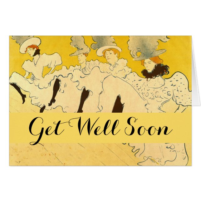 Toulouse Lautrec Yellow Dancing Girl Poster (Front Horizontal)
