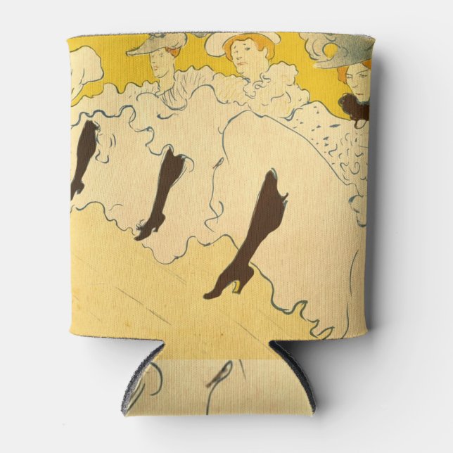 Toulouse Lautrec Yellow Dancing Girl Poster Can Cooler (Front)