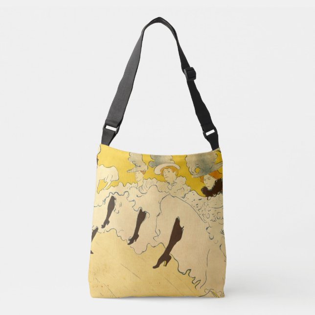 Toulouse Lautrec Yellow Dancing Girl Poster Crossbody Bag (Front)