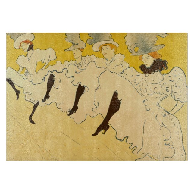 Toulouse Lautrec Yellow Dancing Girl Poster Cutting Board (Front)